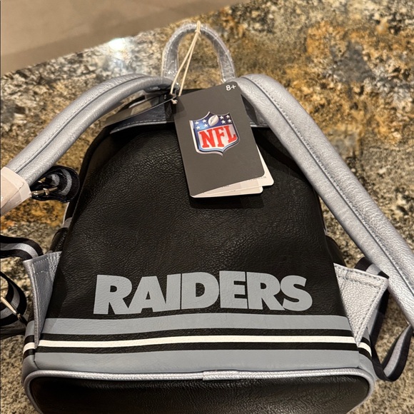 LOUNGEFLY NFL Las Vegas Raiders Varsity Mini Backpack - Picture 4 of 6